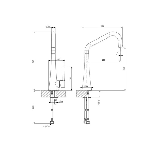 Μπαταρία νεροχύτη Element